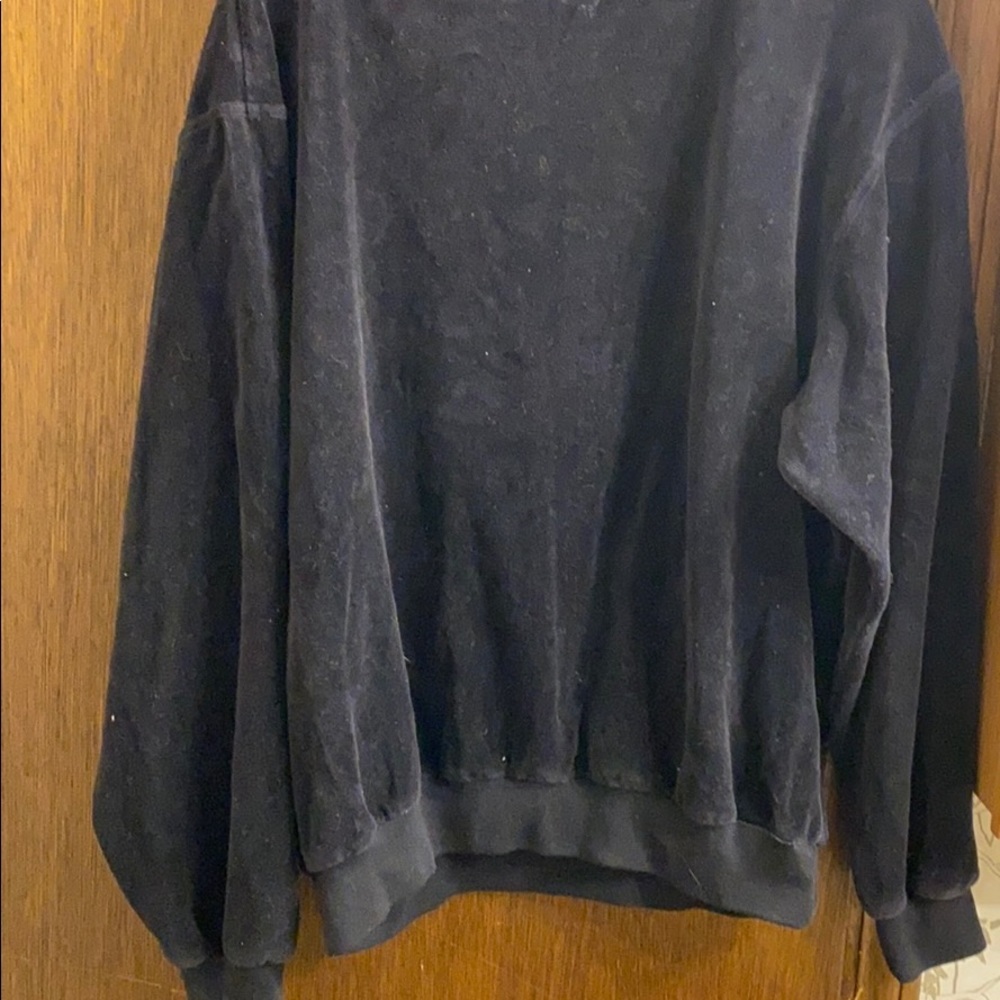 Soft black pullover with tie strings Size L EUC - Picture 4 of 6